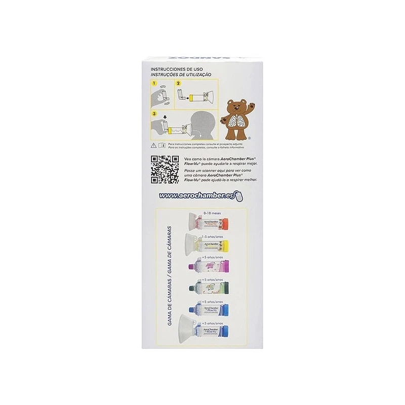 Aerochamber Plus Flow-Vu Cámara De Inhalación Infantil 1ud 7 Aerochamber Plus Flow-Vu Cámara De Inhalación Infantil 1ud - Imagen 5