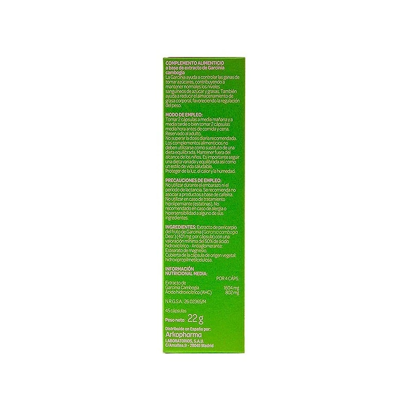 Arkopharma Arkodiet Garcinia Cambogia 45cáps 7 Arkopharma Arkodiet Garcinia Cambogia 45cáps - Imagen 5