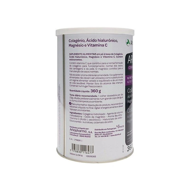Arkopharma Arkoflex Colágeno + Ác. Hialurónico + Magnesio + Vitamina C Sabor Vainilla 360gr 4 Arkopharma Arkoflex Colágeno + Ác. Hialurónico + Magnesio + Vitamina C Sabor Vainilla 360gr - Imagen 2