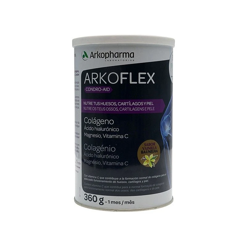 Arkopharma Arkoflex Colágeno + Ác. Hialurónico + Magnesio + Vitamina C Sabor Vainilla 360gr 3 Arkopharma Arkoflex Colágeno + Ác. Hialurónico + Magnesio + Vitamina C Sabor Vainilla 360gr