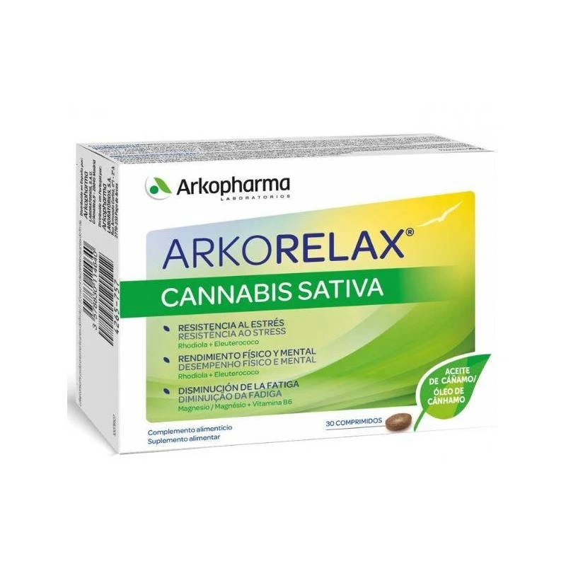 Arkopharma ARKORELAX CANNABIS SATIVA 30 COMPRIMIDOS 3 Arkopharma ARKORELAX CANNABIS SATIVA 30 COMPRIMIDOS