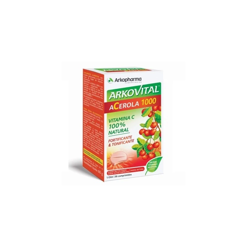 Arkopharma Arkovital Acerola 1000 Vitamina C 30 Comprimidos 3 Arkopharma Arkovital Acerola 1000 Vitamina C 30 Comprimidos