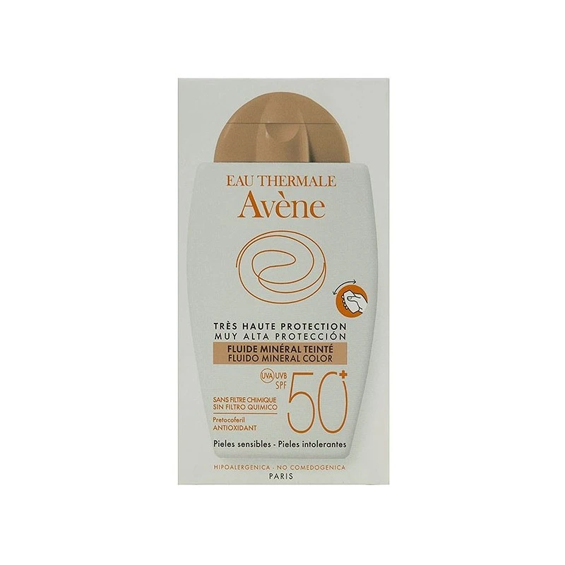 Avène Avene Solar SPF 50+ Fluido Mineral Coloreado 40ml 6 Avène Avene Solar SPF 50+ Fluido Mineral Coloreado 40ml - Imagen 4