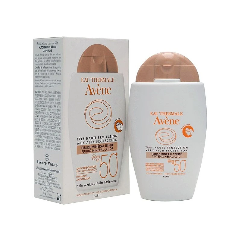 Avène Avene Solar SPF 50+ Fluido Mineral Coloreado 40ml 3 Avène Avene Solar SPF 50+ Fluido Mineral Coloreado 40ml