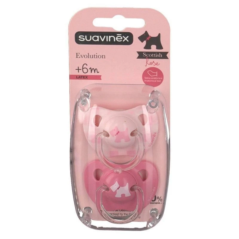 Chupete Rosa Tetina Anatómica +6m 2u Suavinex 3 Chupete Rosa Tetina Anatómica +6m 2u Suavinex