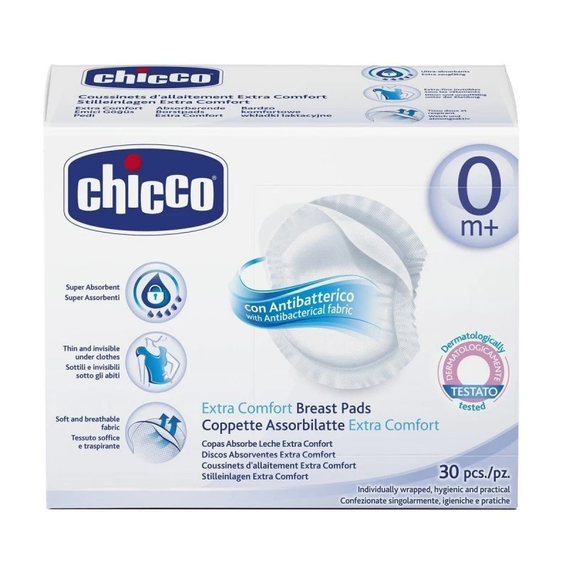 Discos Absorbentes Antibacterias Chicco 60 + 30 Gratis 3 Discos Absorbentes Antibacterias Chicco 60 + 30 Gratis