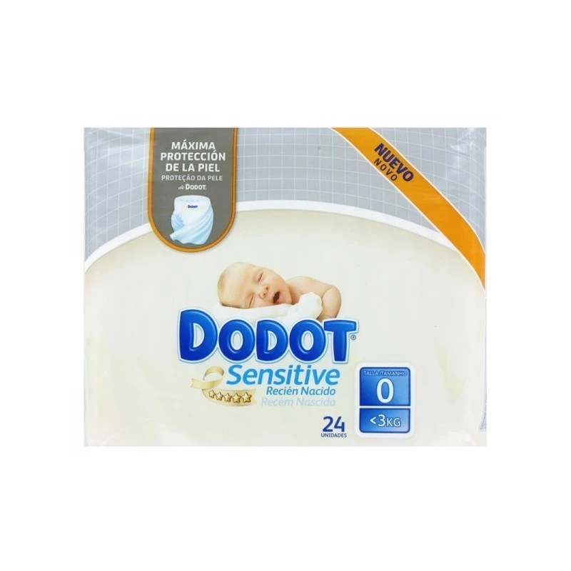 DODOT SENSITIVE TALLA 0 3Kg 24 UNIDADES 3 DODOT SENSITIVE TALLA 0 3Kg 24 UNIDADES