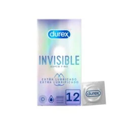 Durex Invisible Extra Lubricado 12 Unidades
