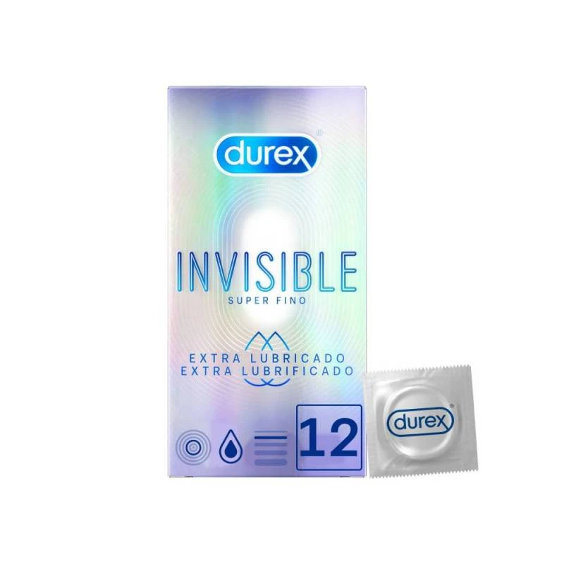 Durex Invisible Extra Lubricado 12 Unidades 3 Durex Invisible Extra Lubricado 12 Unidades
