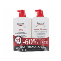 Eucerin Loción Ultraligera 1L + Gel De Baño 1L
