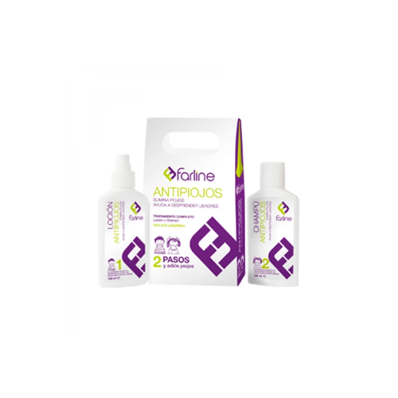 Farline Antipiojos Tratamiento Completo Loción 100ml + Champú 100ml 3 Farline Antipiojos Tratamiento Completo Loción 100ml + Champú 100ml