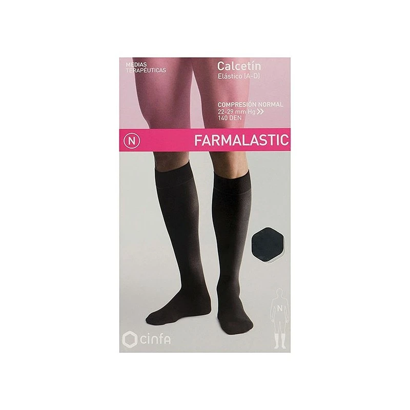Farmalastic Calcetín (A-D) Compresión Normal T-pequeña Negro 1ud 3 Farmalastic Calcetín (A-D) Compresión Normal T-pequeña Negro 1ud