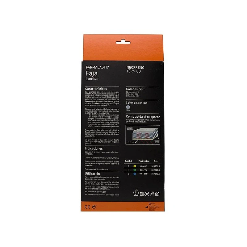 Farmalastic Faja Lumbar Neopreno Talla 3 4 Farmalastic Faja Lumbar Neopreno Talla 3 - Imagen 2