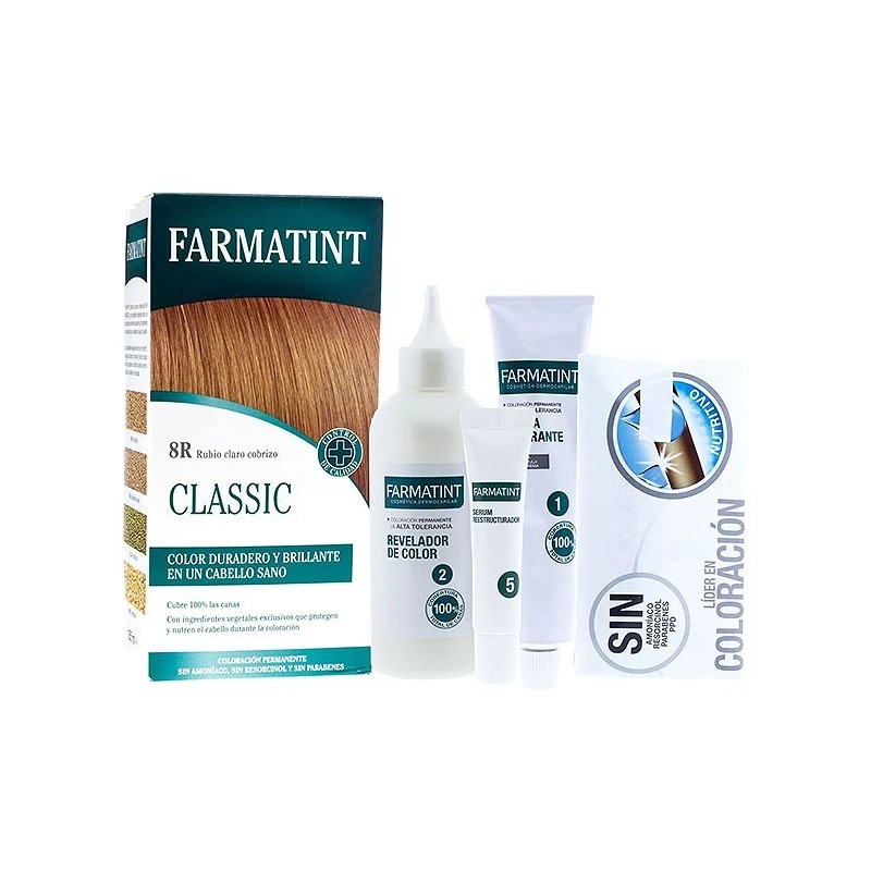 Farmatint 8R Rubio Claro Cobrizo 135ml 3 Farmatint 8R Rubio Claro Cobrizo 135ml