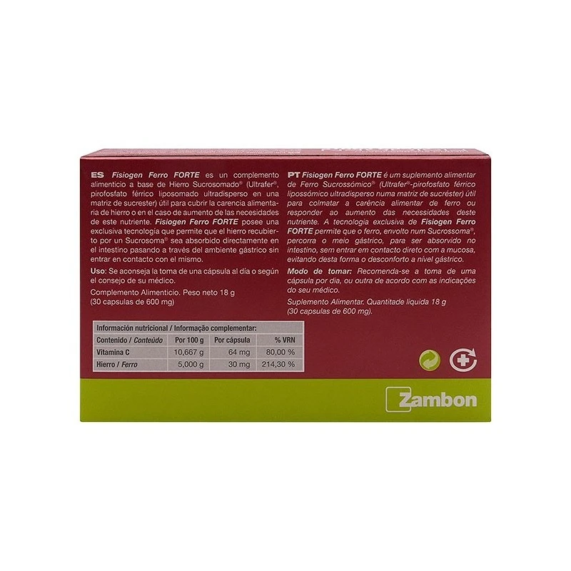 Fisiogen Ferro Forte 30 Cápsulas 7 Fisiogen Ferro Forte 30 Cápsulas - Imagen 5