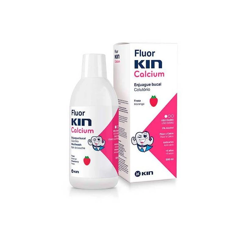 Fluor Kin Colutorio Infantil Calcio 500ml 3 Fluor Kin Colutorio Infantil Calcio 500ml