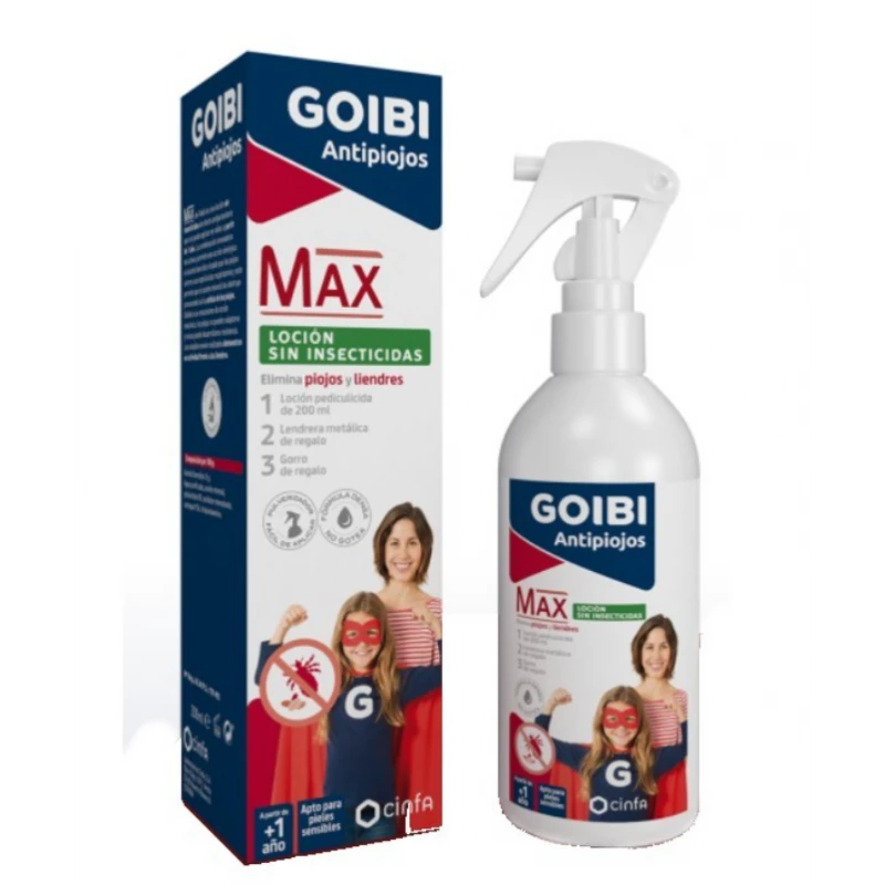 GOIBI ANTIPIOJOS MAX LOCION SIN INSECTICIDAS 200ml 3 GOIBI ANTIPIOJOS MAX LOCION SIN INSECTICIDAS 200ml