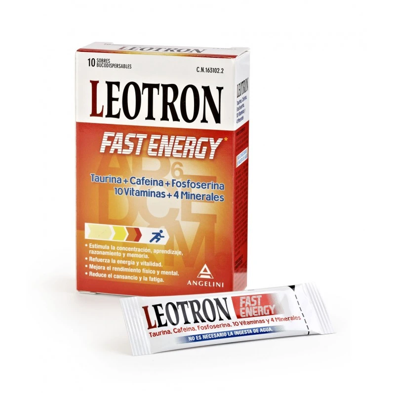 Leotron Fast Energy Sobres Bucodispersables 10 U 3 Leotron Fast Energy Sobres Bucodispersables 10 U