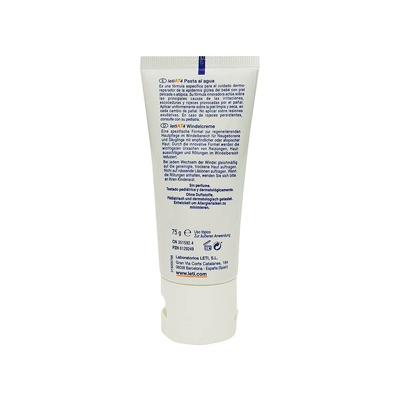 Leti AT4 Pasta Al Agua 75 Gr Para Pañal Pieles Atópicas 5 Leti AT4 Pasta Al Agua 75 Gr Para Pañal Pieles Atópicas - Imagen 3