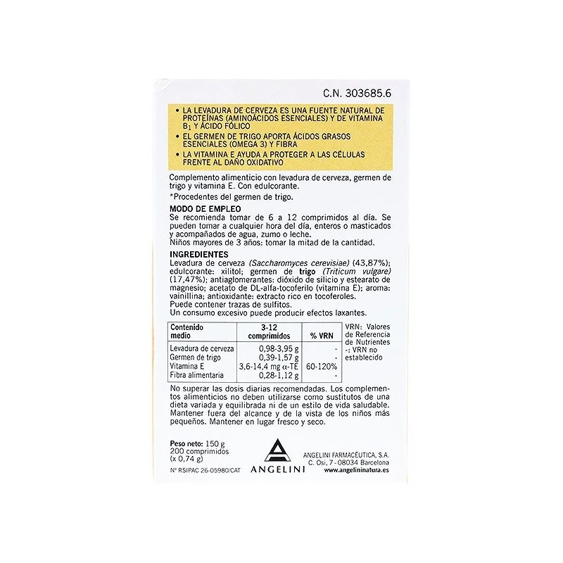 Angelini Levadura Cerveza Ger. Trigo Leo 200 Comp 8 Angelini Levadura Cerveza Ger. Trigo Leo 200 Comp - Imagen 6
