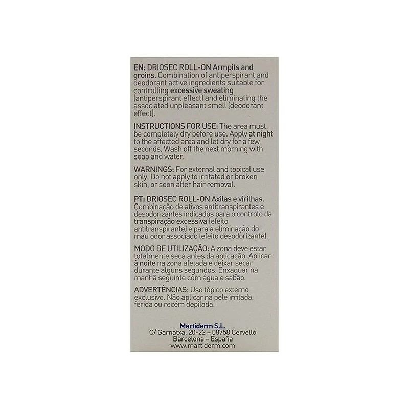 Martiderm Driosec Axila/ingle Rollon 50m 10 Martiderm Driosec Axila/ingle Rollon 50m - Imagen 8