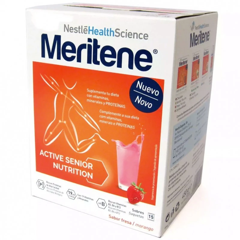 Meritene Sabor Fresa 15 Sobres 3 Meritene Sabor Fresa 15 Sobres
