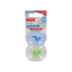 Nuk Freestyle Silicona Azul Y Verde 6-18M 2 Unidades
