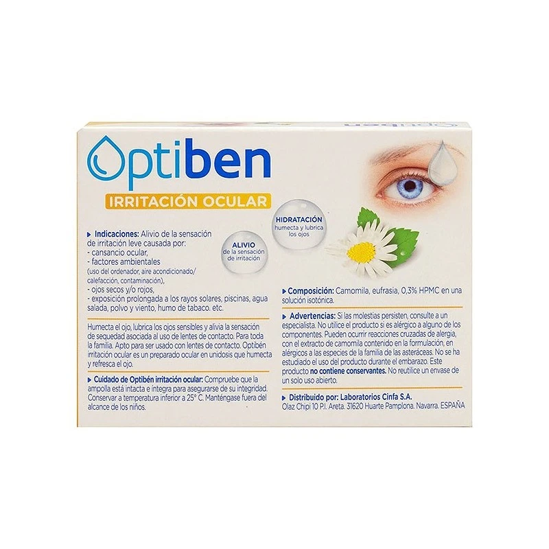 Optiben Ojos Irritados 10 Ampollas 6 Optiben Ojos Irritados 10 Ampollas - Imagen 4