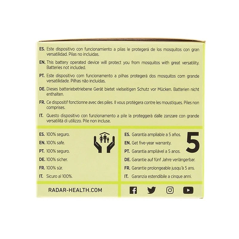 Radarhealth Antimosquitos Hogar Portatil RH 107 8 Radarhealth Antimosquitos Hogar Portatil RH 107 - Imagen 6