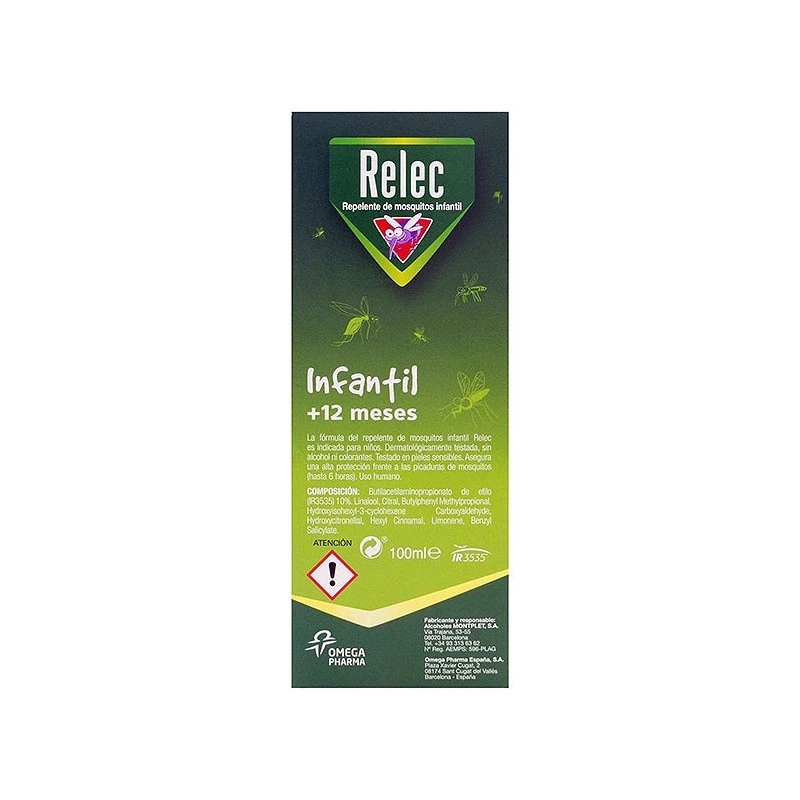 Relec Repelente De Mosquitos Spray Infantil 100ml 7 Relec Repelente De Mosquitos Spray Infantil 100ml - Imagen 5
