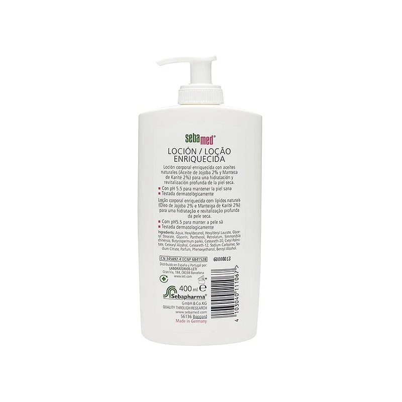 Sebamed Locion Bio Hidratante 400 Ml. 4 Sebamed Locion Bio Hidratante 400 Ml. - Imagen 2