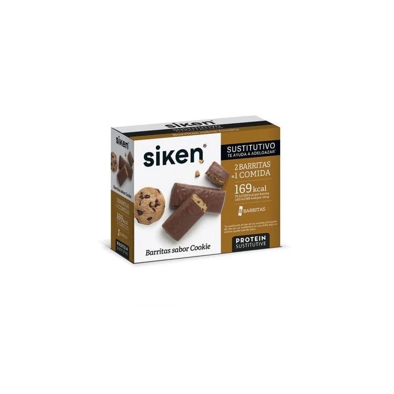 Siken Barritas Sustitutivas Sabor Cookie 8 Unidades 3 Siken Barritas Sustitutivas Sabor Cookie 8 Unidades