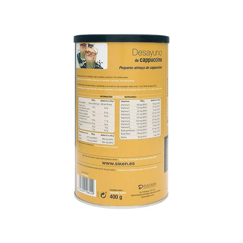 Siken Diet Desayuno De Capuccino 400gr 5 Siken Diet Desayuno De Capuccino 400gr - Imagen 3