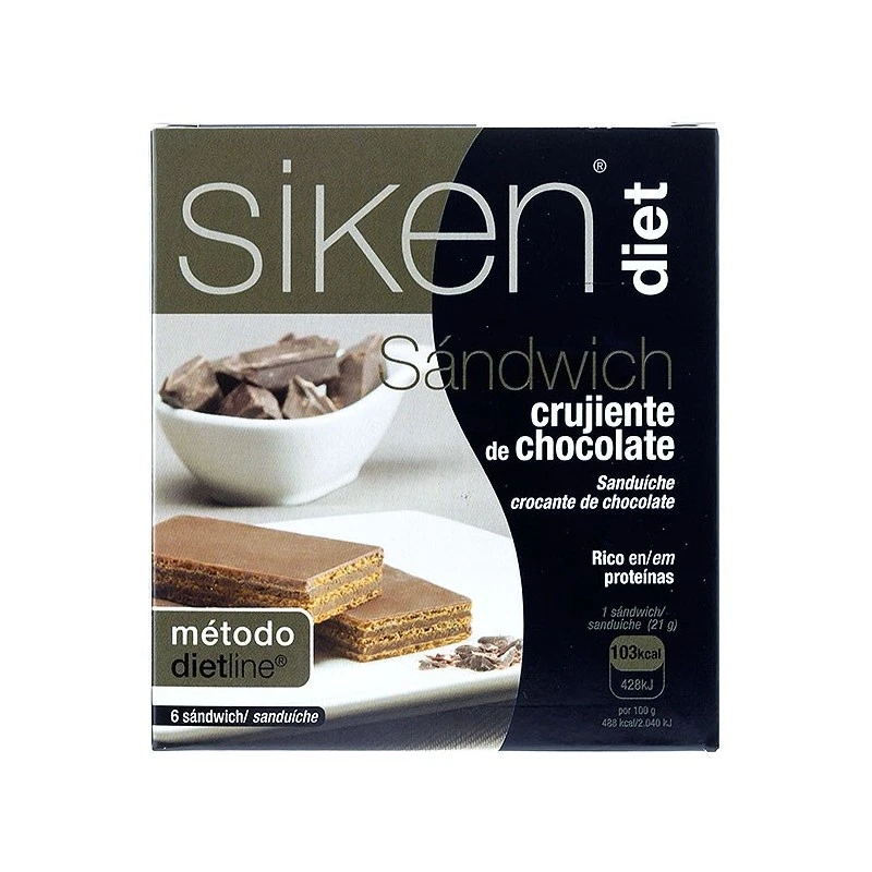 Siken Diet Sandwich Chocolate 6 Unidades 3 Siken Diet Sandwich Chocolate 6 Unidades