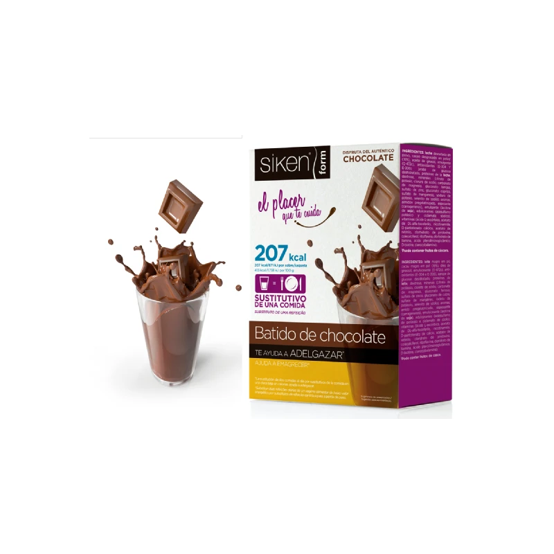 Siken Form Batido Sustitutivo Chocolate 50g 5 Sobres Doypack 3 Siken Form Batido Sustitutivo Chocolate 50g 5 Sobres Doypack