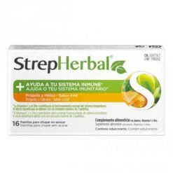 STREPHERBAL 16 PASTILLAS SABOR MIEL