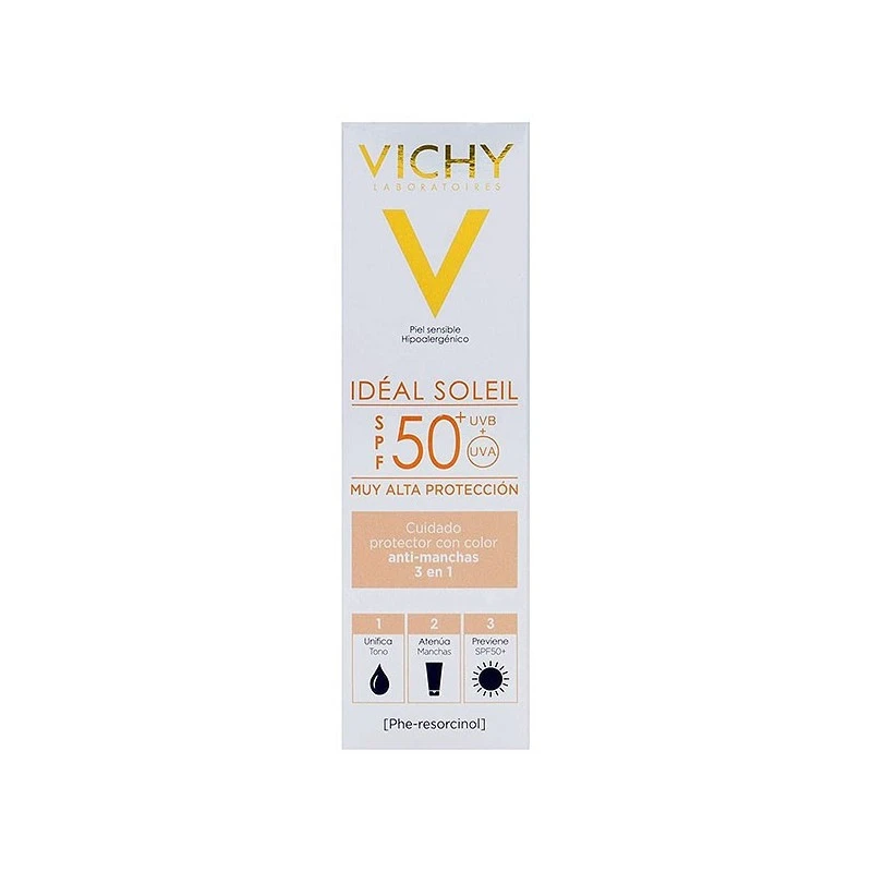 Vichy Ideal Soleil Antimanchas SPF50+ 3en1 50ml 7 Vichy Ideal Soleil Antimanchas SPF50+ 3en1 50ml - Imagen 5